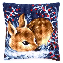 Vervaco Little Deer Cushion Christmas Cross Stitch Kit