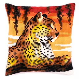 Vervaco Leopard Cushion Cross Stitch Kit