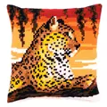Image of Vervaco Leopard Cushion Cross Stitch Kit