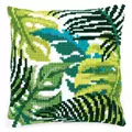 Image of Vervaco Tropical Leaves Cushion Cross Stitch Kit