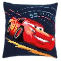 Image of Vervaco Lightning McQueen Cushion Cross Stitch Kit