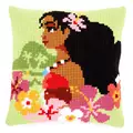 Image of Vervaco Island Girl Cushion Cross Stitch Kit