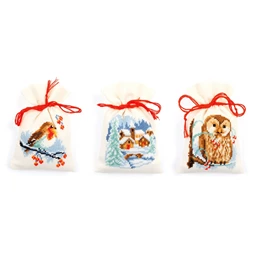 Vervaco Winter Bags Set of 3 Christmas Cross Stitch Kit