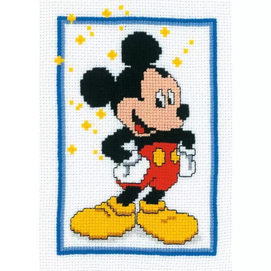 Image 1 of Vervaco Mickey Mouse Cross Stitch Kit