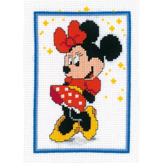 Image 1 of Vervaco Minnie Mouse Cross Stitch Kit