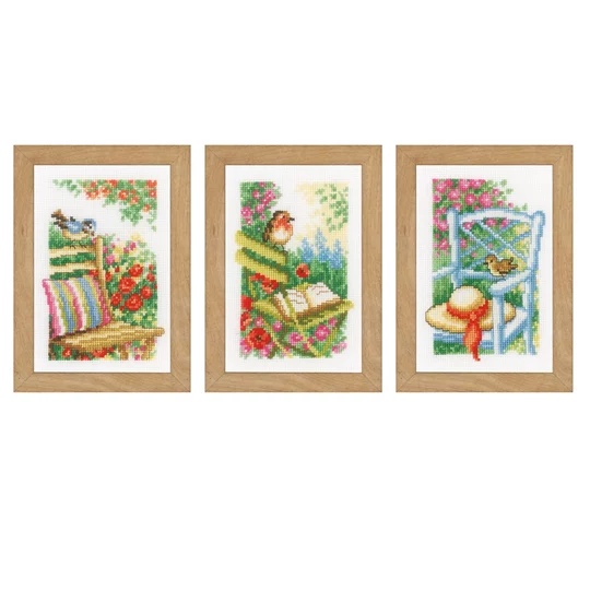 Image 1 of Vervaco Garden Chair Miniatures Cross Stitch Kit