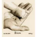 Image of Vervaco Baby Foot on Hand Sampler Birth Sampler Cross Stitch Kit
