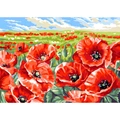 Image of Grafitec Red Poppy Field Tapestry Canvas