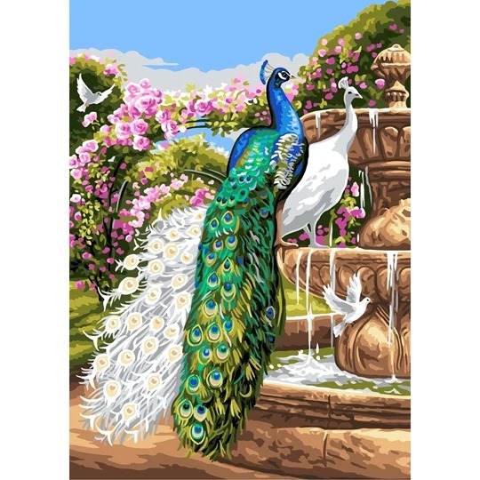 Image 1 of Grafitec Peacock Paradise Tapestry Canvas