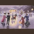 Image of Heritage Christmas Skaters - Evenweave Cross Stitch Kit