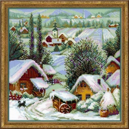 RIOLIS Wintery Serbian Village Christmas Cross Stitch Kit