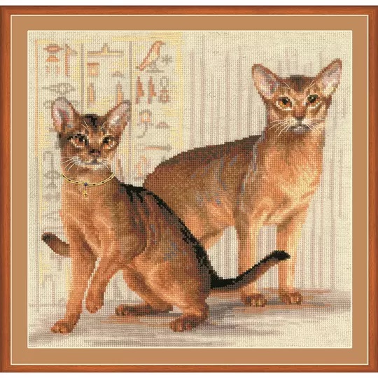 Image 1 of RIOLIS Abyssinian Cats Cross Stitch Kit