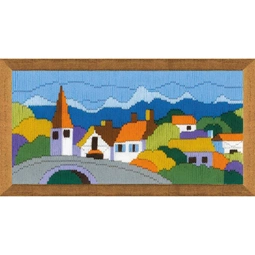 RIOLIS Town in the Mountains Long Stitch Kit