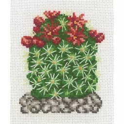 Permin Cactus with Red Flower Cross Stitch Kit