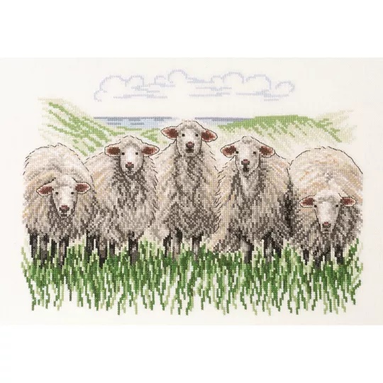 Image 1 of Permin Sheep - Aida Cross Stitch Kit