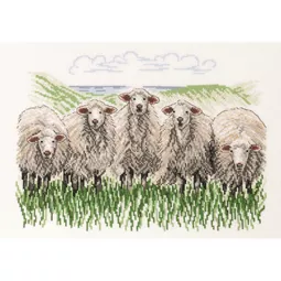 Permin Sheep - Linen Cross Stitch Kit