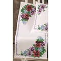 Image of Permin Pansy Runner Cross Stitch Kit