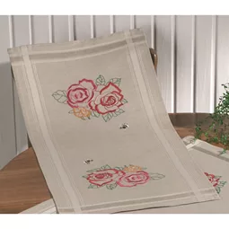 Permin Roses and Bumblebee Runner Embroidery Kit