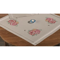 Permin Roses and Bumblebee Tablecloth Embroidery Kit
