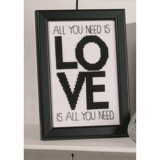 Image 1 of Permin Love is All You Need Cross Stitch Kit