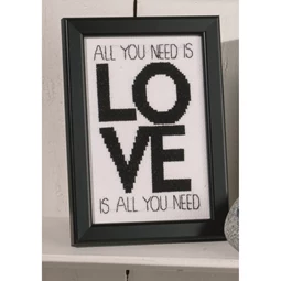 Permin Love is All You Need Wedding Sampler Cross Stitch Kit