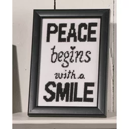 Permin Peace Smile Cross Stitch Kit