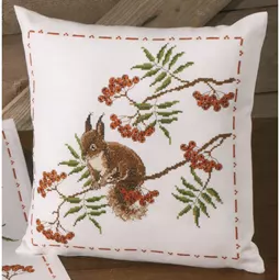 Permin Rowanberry Cushion Cross Stitch Kit