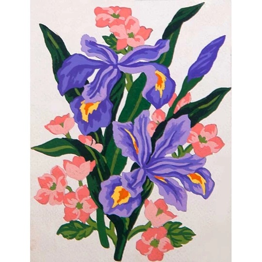 Image 1 of Grafitec Blue Irises Tapestry Canvas