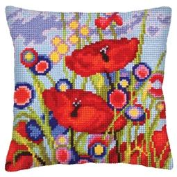 Collection D'Art Red Poppies I Cross Stitch Kit