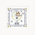 Image of Heritage Baby Boy Card Cross Stitch Kit