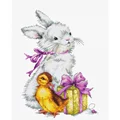 Image of Luca-S Rabbit and Duckling Cross Stitch Kit