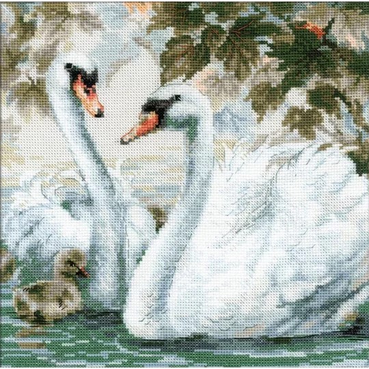 Image 1 of RIOLIS White Swans Cross Stitch Kit