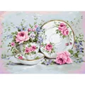 Image of Luca-S Trio with Blooms Cross Stitch Kit