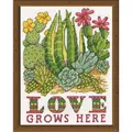 Image of Design Works Crafts Cactus Love Cross Stitch Kit
