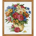 Image of Design Works Crafts Majestic Floral Cross Stitch Kit