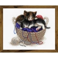 Image of RIOLIS Kittens in a Basket Cross Stitch