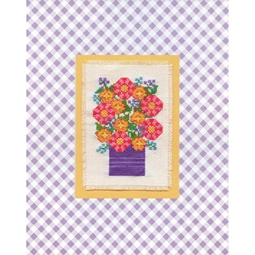 Design Works Crafts Purple Vase Floral Cross Stitch Kit