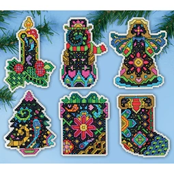 Design Works Crafts Fantasy Ornaments Christmas Cross Stitch Kit