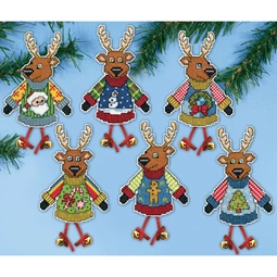 Design Works Crafts Christmas Jumper Ornaments Cross Stitch Kit