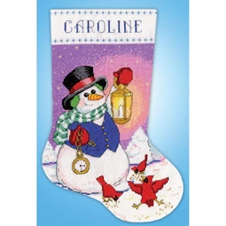 Design Works Crafts Snowman Lantern Stocking Christmas Cross Stitch Kit