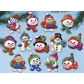 Image of Design Works Crafts Jolly Snowman Ornaments Christmas Craft Kit