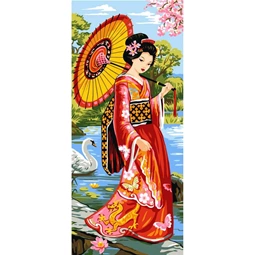 Grafitec Geisha Garden Tapestry Canvas