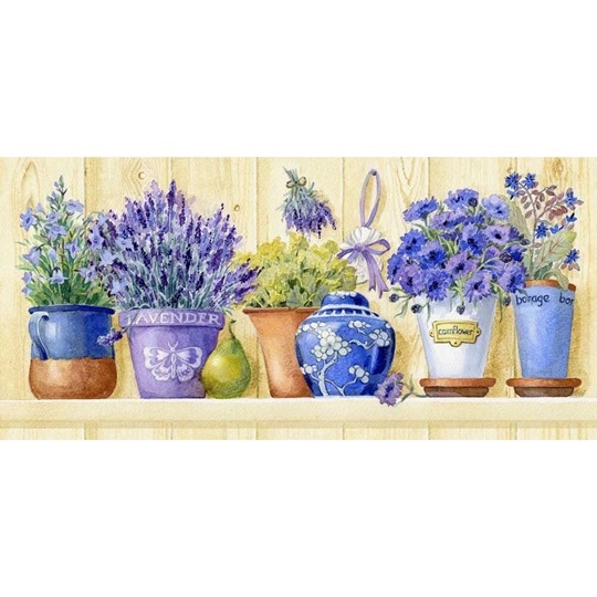 Image 1 of Grafitec Lavender Pots Tapestry Canvas