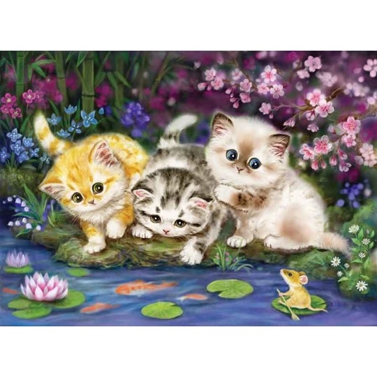 Image 1 of Grafitec Kitten Trio Tapestry Canvas