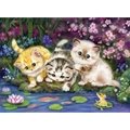 Image of Grafitec Kitten Trio Tapestry Canvas