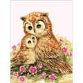 Image of Grafitec Mother &amp; Baby Owl Tapestry Canvas
