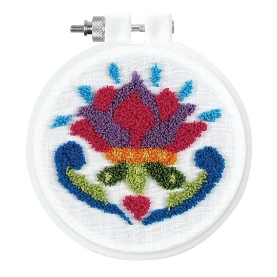 Image 1 of Design Works Crafts Flower Punch Needle Kit