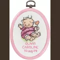 Image of Permin Baby Girl Mini 1 Birth Sampler Cross Stitch Kit