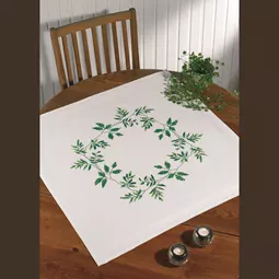 Permin Leaf Tablecloth Cross Stitch Kit
