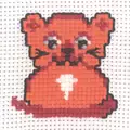 Image of Permin Ginger Cat Cross Stitch Kit